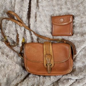 Leather purse & matching wallet